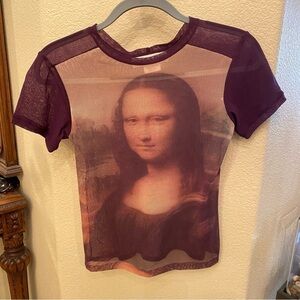 Vintage Super Rare CASADEI Mona Lisa Mesh Sheer Top Size Medium-Made in USA